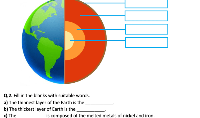 Layers of the earth quiz