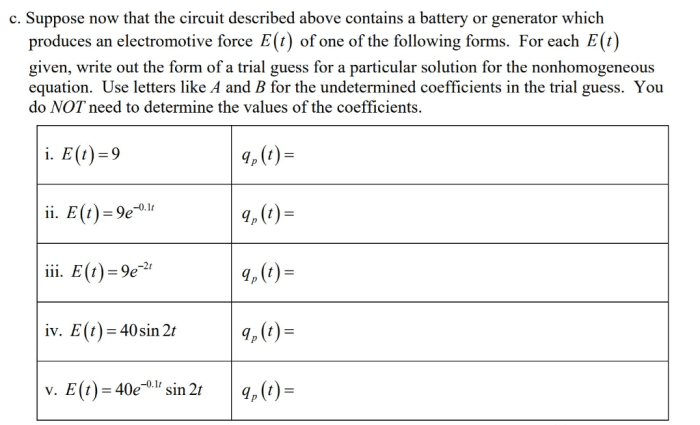 Resistor differential inductor equation determine