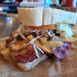 Angus sirloin steak and cheese primanti