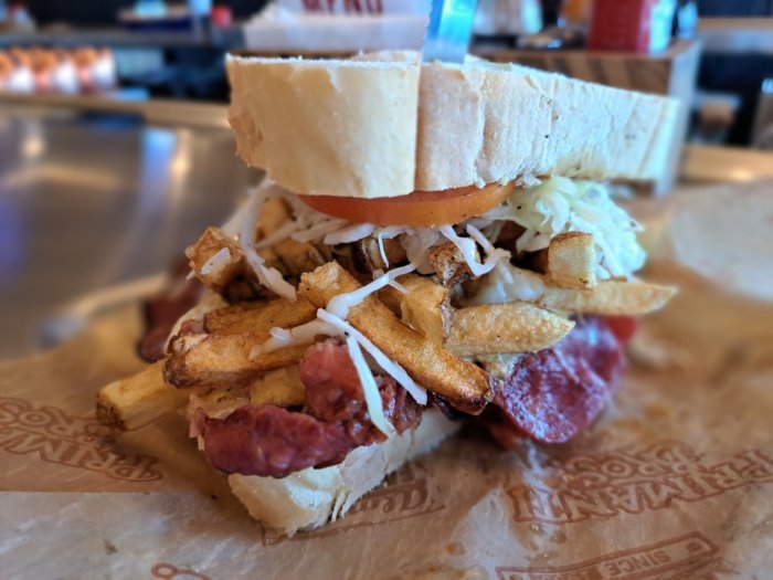 Angus sirloin steak and cheese primanti