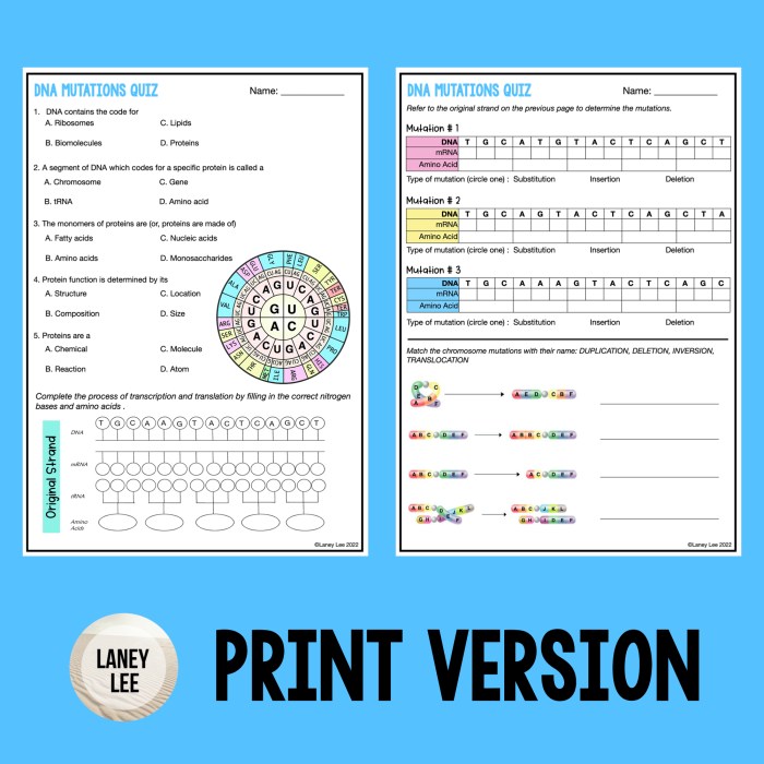 Investigation dna proteins and mutations answer key pdf